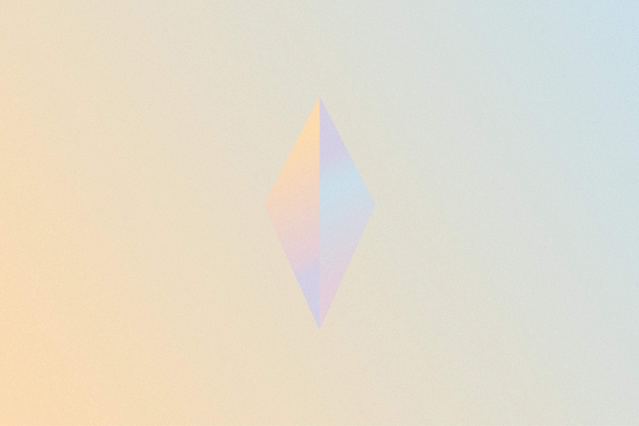 Abstract graphic of a crystal in pastel colors